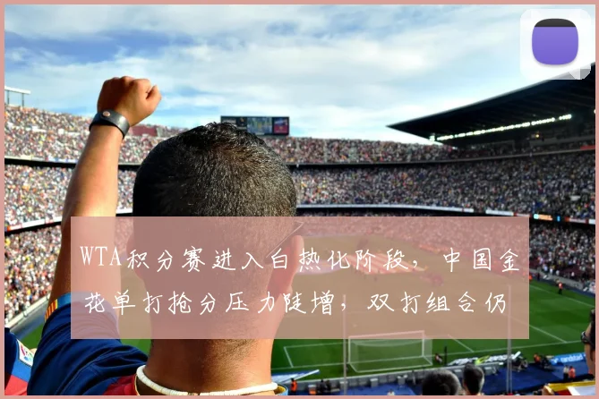WTA积分赛进入白热化阶段，中国金花单打抢分压力陡增，双打组合仍存突围希望